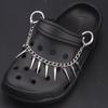 Tendencia de moda de joyería transfronteriza europea y americana zapatos con agujeros cadena de metal decorativa personalidad hip hop accesorios de hebilla de zapato desmontables