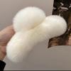 Clipe de pelúcia de grandes dimensões Clipe de cabelo de luxo leve de luxo famoso na Internet para mulheres Outono e inverno Novo clipe de tubarão elegante para crianças Headwear