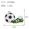 Acessórios de Pingente de Liga Esmaltada de Desenho Animado de Futebol da Copa do Mundo Chaveiro DIY Corrente de Celular Acessórios de Colar Pingente