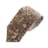 Gravata de Algodão Estampada Moderna para Homens e Mulheres 6cm Tendência Amarrada à Mão Padrinhos e Noivo Casamento Gravata Estreita Formal Estilo Britânico