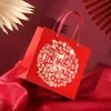 Caja de Dulces para Boda China Caja de Regalo Creativa para Boda Bolsa de Regalo Souvenir Caja de Dulces Festiva Roja Caja de Regalo