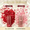 Canhão de celebração de casamento com chuva de pétalas em gradiente de fita manual, spray de penas de casamento, tubo de fogos de artifício de flores, artigos de casamento, adereços de foto