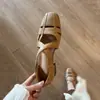 Moda Retro Cómodo Hueco Transpirable 2026 Nueva Tendencia Ropa Exterior Sandalias Romanas para Mujer Tacón Bajo Adelgazantes Sandalias de Punta Cerrada