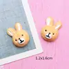 Parche de oso de dibujos animados color galleta accesorios de resina DIY pegamento de crema material para carcasa de teléfono móvil aretes accesorios para pasador de pelo
