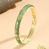 Pulseira Chinesa Pequena Floral Esmaltada com Padrões Florais Finos, Estilo Novo Transfronteiriço Europeu e Americano, Pulseira Vintage com Gotejamento de Óleo
