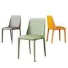 Silla de comedor de cuero de silla para uso doméstico, silla de comedor italiana minimalista moderna de lujo ligero, silla de comedor minimalista nórdica con respaldo