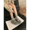 Zapatos Birkenstock para Mujer de Suela Gruesa Color Gris con Lazo, Boca Baja, Forrados de Felpa, Estilo Mary Jane para Personas Petite hasta 5 cm Más Altas