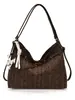 2026 nuevo bolso de hombro de lona de lunares de alta gama de nicho con lazo, bolso de mano de nicho, bolso de axila, bolso cruzado