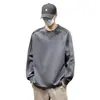 Sudadera con capucha de cuello redondo para hombre, nueva colección Otoño/Invierno 2026, con pliegues laterales, letras, corte holgado, moderna, estilo American High Street, top casual para hombre