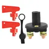 Conjunto de acessórios M10 para chave de corte de bateria de carro com chave e capa protetora, chave seletora isoladora de bateria de cobre dupla com 2 furos
