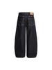 Jeans Retro Americanos Turquesa Denim Color Original Scimitar para Hombres y Mujeres Pantalones de Pierna Ancha Rectos Sueltos Cleanfit