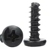 Tornillos Autorroscantes Acero Inoxidable 304 Negro Bt Cabeza Grande Cola de Corte Negro Zinc Cabeza Grande Cabeza de Lenteja Cola de Fresado Autorroscantes M3M4