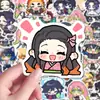 177 Pegatinas lindas de Kimetsu no Yaiba versión Q de dibujos animados, anime de sangre caliente con Shinobu Kocho, Inosuke, Zenitsu, pegatinas 2D
