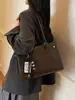 Bolso grande de alta gama para mujer, nuevo bolso de hombro/bajo el brazo retro de nicho para el otoño de 2026, bolso tote casual para el trabajo
