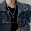 Collar con Colgante de Letra Estilo Coreano para Mujer, Cadena de Clavícula de Nicho de Verano de Gama Alta, Cadena de Suéter de Moda, Cadena de Sudadera