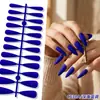 Puntas de Uñas Europeas y Americanas de Moda de Gama Alta Mate de Punta Larga, Colección de Color Sólido, Piezas para Uñas, 24 Piezas