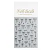Pegatina para Uñas Lazo de Cinta Plano Simple Versátil Negro y Blanco Lazo de Cinta para Uñas Joyería DH