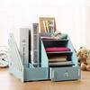 Soporte de libros simple caja de almacenamiento de escritorio de oficina cajón multicapa carpeta de madera en stock exclusivo transfronterizo