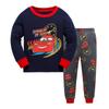 Pijama Infantil Menino Baby3-8 Manga Comprida Algodão Canelado Pijama Infantil Roupa de Casa Roupa para Ar Condicionado Peça Única Drop Shipping e Atacado