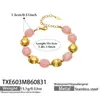 Collar de acero inoxidable con cuentas ovaladas multicolor transfronterizo europeo y americano, pulsera de cadena para clavícula de mujer de nicho de lujo ligero