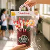 Regalo del Día del Maestro para maestras, regalo práctico 2026 modelo nuevo portalápices, ramo de bolígrafos rojos, regalo de agradecimiento creativo de alta gama