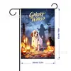 Nueva bandera de jardín de Halloween transfronteriza, bandera colgante divertida para decoración de fiesta de mascotas, bandera de jardín de 30*45 cm