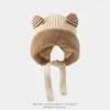 Gorro Kuki Genial Estilo Otoño/Invierno Gorro de Lana para Niños Estilo Japonés/Coreano Engrosado Oreja de Gato Linda Protección para Orejas de Niña Gorro Tejido