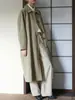 Gabardina de Lino de Longitud Media de Moda Minimalista Ropa de Abrigo para Mujer 2026 Nuevas Llegadas Primavera/Otoño Petite Ligero Abrigo Oversize