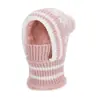 Gorro de terciopelo de invierno con protección para las orejas para mujer, máscara europea y americana, bufanda para el cuello, gorro de una sola pieza, gorro de lana tejido cálido y a prueba de viento