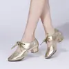 Nuevos zapatos de baile latino y de plaza, zapatos de baile de caña baja con suela blanda para mujer, zapatos de baile modernos de corte bajo, zapatos de actuación para adultos