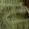 Tela Jacquard de Seda Dorada con Flores en Relieve Pintadas a Mano Estilo Pastoral Vestido Chaleco Chaqueta Cojín Color Tejido