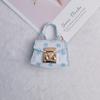 Nova Mini Bolsa de Moedas Flor Antiga Bolsa de Moedas Colorida em Forma de Leque Chaveiro Criativo para Pendurar no Carro Pingente de Bolsa