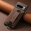 Adequado para Google 11Proxl Pulseira com Argola para Dedo Capa de Celular Pixel 8A Porta-Cartão Suporte Plano Capa de Couro