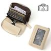Portatarjetas de Cuero Genuino Suministrado por el Fabricante, Billetera para Monedas, Cartera con Cremallera, Portatarjetas Rfid Unisex Estilo Acordeón con Múltiples Ranuras