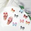 Nueva joyería para uñas de corbata de moño japonesa, luminosa, degradado de dos colores, joyería para uñas de moño, decoración de uñas versátil
