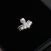 Anillo de Perla con Corona Dividida Estilo Nuevo para Mujer Anillo Simple de Plata 925 Anillo de Moda para Mujer