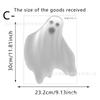 Adesivo de Janela Fantasma de Halloween Decoração Festiva para Casa Mascarada Filme Transparente Eletrostático de PVC Removível