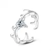 Anillo de asta de alce navideño en el camino un ciervo tiene tu mano para sostener a tu hijo y envejecer con tu hijo anillo romántico de amor para pareja