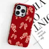 Funda de teléfono de estilo milenio linda de cuadros rojos con lazo, popular en internet, para Apple 17/18pro, nueva, dos en uno, película brillante
