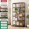 Nuevo Estilo Chino Estante de Flores Estante de Almacenamiento Balcón Maceta Madera Maciza Planta Suculenta De Pie Multicapa Adornos Estante de Almacenamiento para Sala de Estar