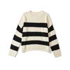 Venta al por mayor Amazon 2023 otoño e invierno ropa de mujer Nuevo suéter de punto holgado a rayas de color contrastante que combina con todo Z2789