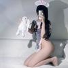 Lencería Sexy Dulce Sirvienta Lindo Mono Sexy Abertura No Necesita Quitarse Uniforme de Cosplay Agua Muerta Traje