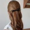 Pinza de plátano con lazo de patrón de carey retro estilo coreano para coleta baja y recogido en la nuca, accesorio para el cabello diario versátil y simple para mujeres