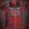 2025 Demonio Calavera Europeo y Americano Street Demon Marca Tide Nuevo Camiseta Estampada Gótica High Street Camiseta Cuello Redondo Combinable