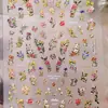Pegatinas Decorativas para Uñas con Esmalte Floral Dorado en Relieve Estilo Lujo Ligero, Diseños de Uñas Adhesivos Coloridos de Gama Alta Estilo Chino