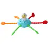 Trompo espacial de dibujos animados para niños transfronterizo, juguete para bebé, goma suave para morder, sonajero para bebé 0-1