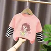 Camiseta de Manga Larga para Niña Primavera y Otoño 2026 Nueva Elegante Ropa Interior de Algodón Puro para Niñas Niñas Mayores Top Interior t