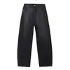 Jeans Americano Retro Desgastado Lavado para o Verão de 2026, Calças de Perna Reta Slimming de Perna Larga para Todas as Estações, Estilo High Street para Jovens