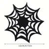 Posavasos de Calabaza Araña de Halloween Fieltro Aislamiento Térmico Antideslizantes Fiesta Festiva Bola de Lana Decoración de Mesa Red de Araña