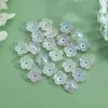 Flor de Cinco Pétalos Chapada en Acrílico AB de 10 mm, Linda Flor de Material de la Dinastía Han para Accesorios Decorativos Hechos a Mano DIY